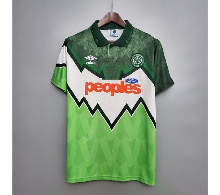 Celtic 91/92 Away Green Soccer Jersey